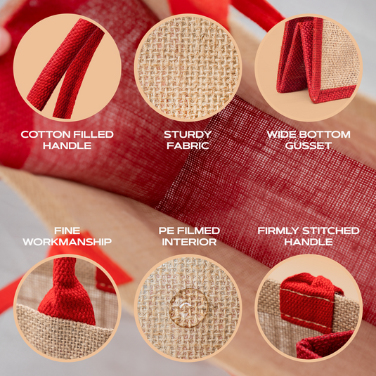 Reusable Burlap Tote Bags – Available in Two Sizes: Small & Medium