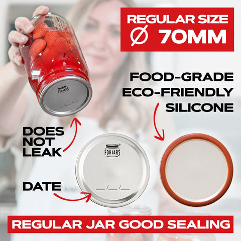 Canning lids, bulk packaging detail