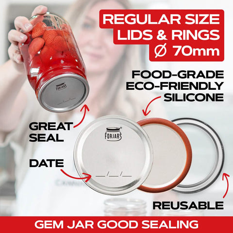 Canning lids and rings, packaging detail