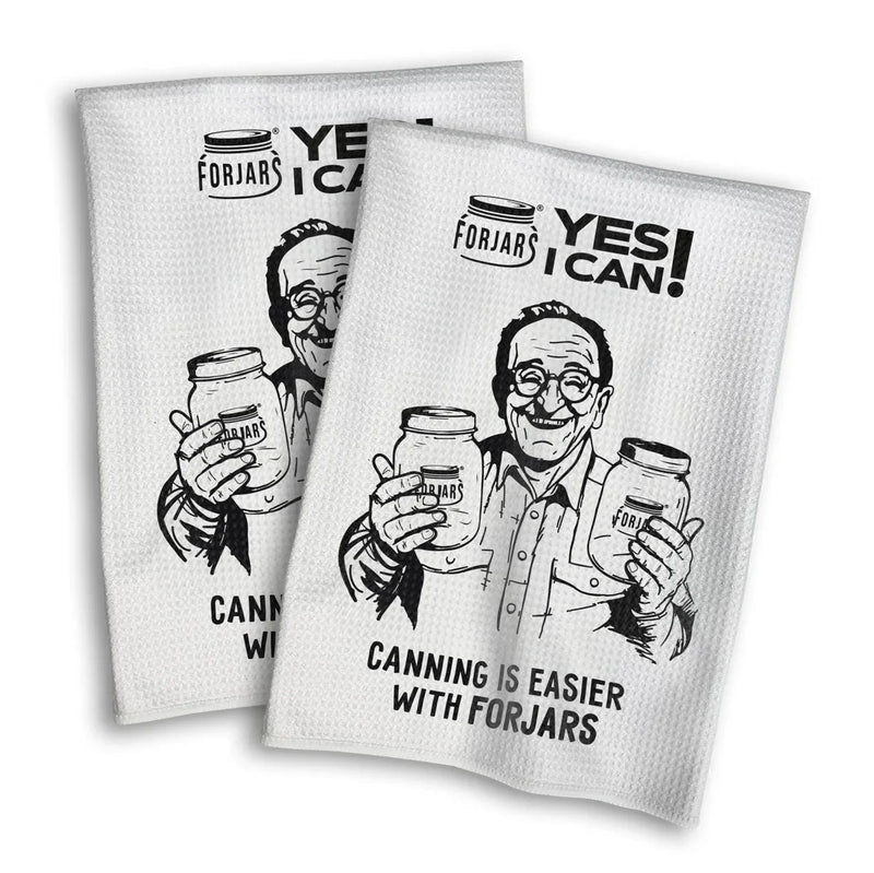 Load image into Gallery viewer, Waffle Towels – White with Printed Patterns (2-Pack)
