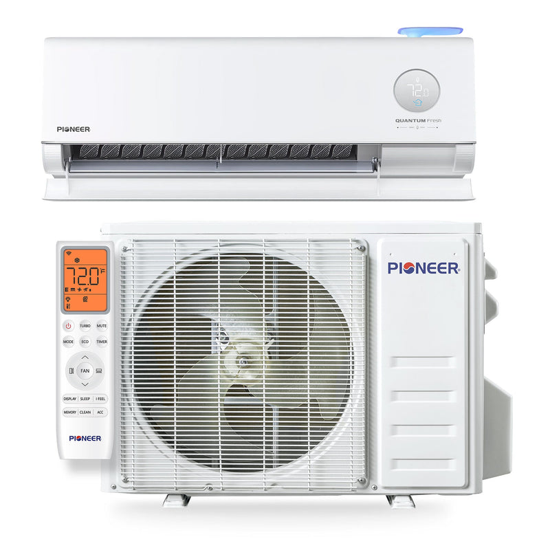 Load image into Gallery viewer, Pioneer® Quantum Fresh™ 12,000 BTU 24 SEER2 High-Wall Ductless Mini-Split Fresh Air Conditioner Inverter Heat Pump Full Set
