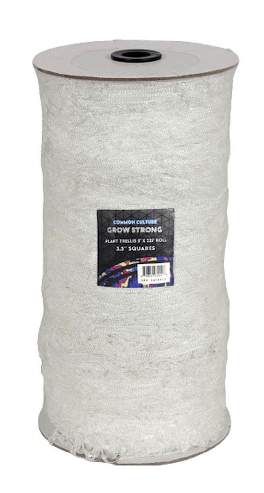 Common Culture Soft Mesh Nylon Trellis Netting Bulk Roll 5 ft x 225 ft w/ 3.5 in Squares + Trojan 2 Inch Straight Scissors