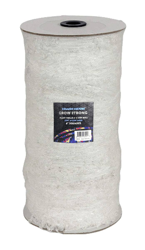 Common Culture Soft Mesh Nylon Trellis Netting Bulk Roll 6.5 ft x 350 ft w/ 6 in Squares + Trojan 2 Inch Straight Scissors