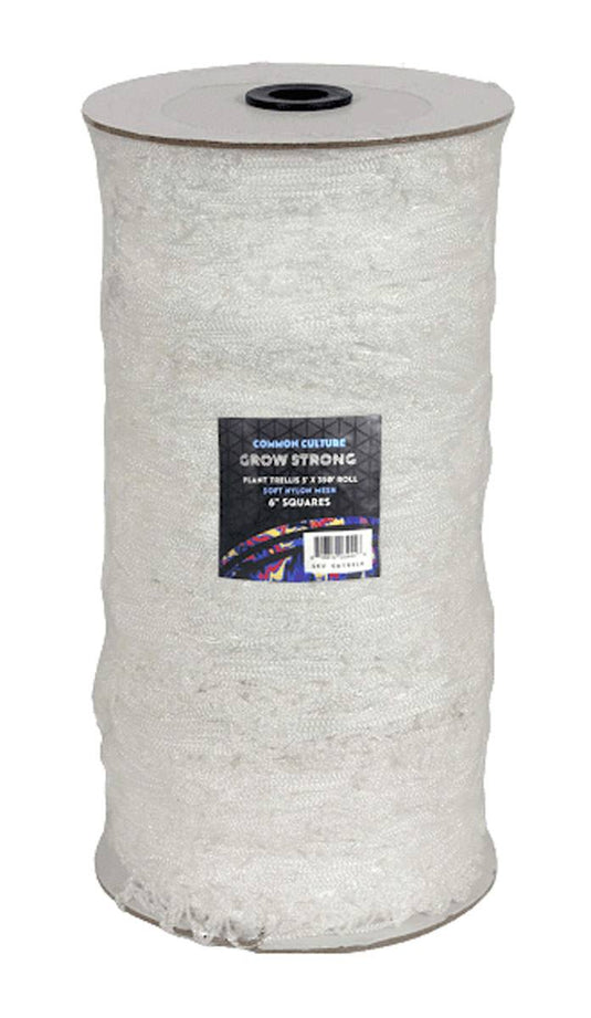 Common Culture Soft Mesh Nylon Trellis Netting Bulk Roll 5 ft x 350 ft w/ 6 in Squares + Trojan 2 Inch Straight Scissors