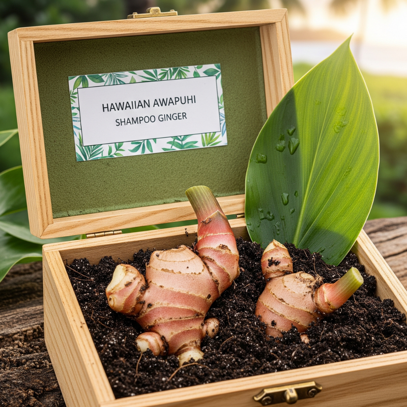 Load image into Gallery viewer, Hawaiian Awapuhi Shampoo Ginger Plant Rhizomes Starter Kit - 2 Rhizomes, Ideal for Cultivating Awapuhi Plant, Perfect Shampoo Ginger Rhizomes for Garden Enthusiasts and Beginners
