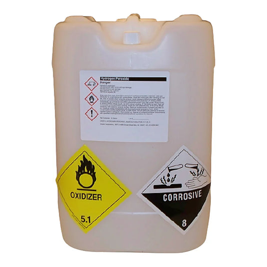 Hydrogen Peroxide 34% H2O2 | 5 Gallon, UN2014 Class 5.1 Oxidizer
