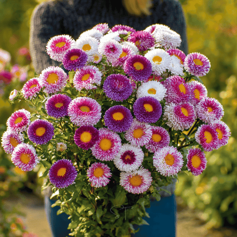 Hi-No-Maru Pompon Aster 50 Seeds