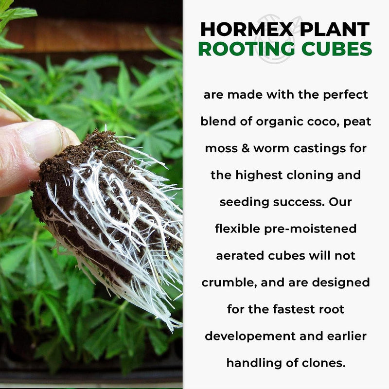Load image into Gallery viewer, Hormex Rooting Cubes - Grow Plants from Cuttings or Start from Seed - Peat Moss &amp; Coco Plugs - For Strong Roots &amp; Healthy Plants - Ideal for Home &amp; Professional Growers
