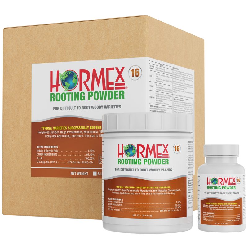 Load image into Gallery viewer, Hormex Rooting Powder #16 (1.60 IBA) - Rooting Hormone for Difficult Hardwood Plants &amp; Tree Cuttings
