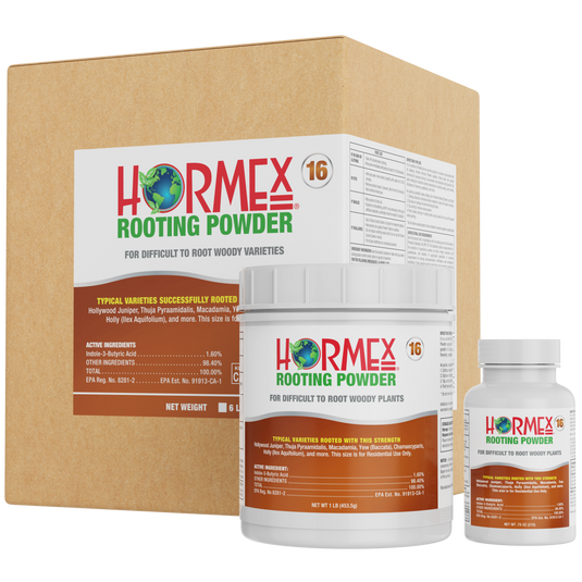 Hormex Rooting Powder #16 (1.60 IBA) - Rooting Hormone for Difficult Hardwood Plants & Tree Cuttings