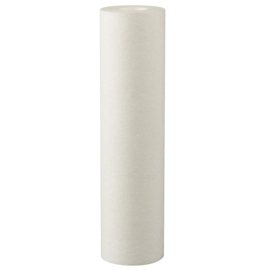 White cylindrical Hydro-Logic smallBoy 5-micron sediment replacement filter cartridge