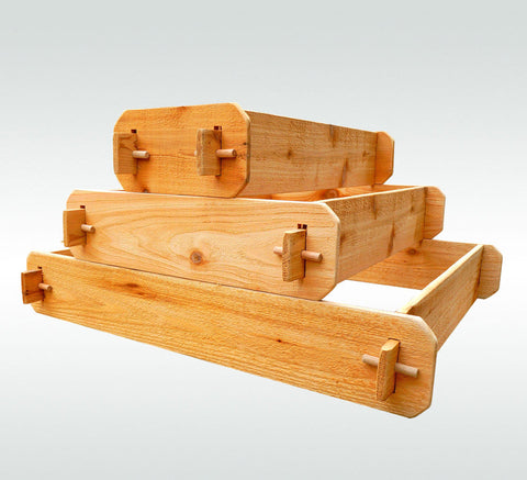 Timberlane Gardens Raised Garden Bed Kit 3 Tiered Pyramid (1x3 2x3 3x3) Select Cedar Elevated Planter, additional product view 2
