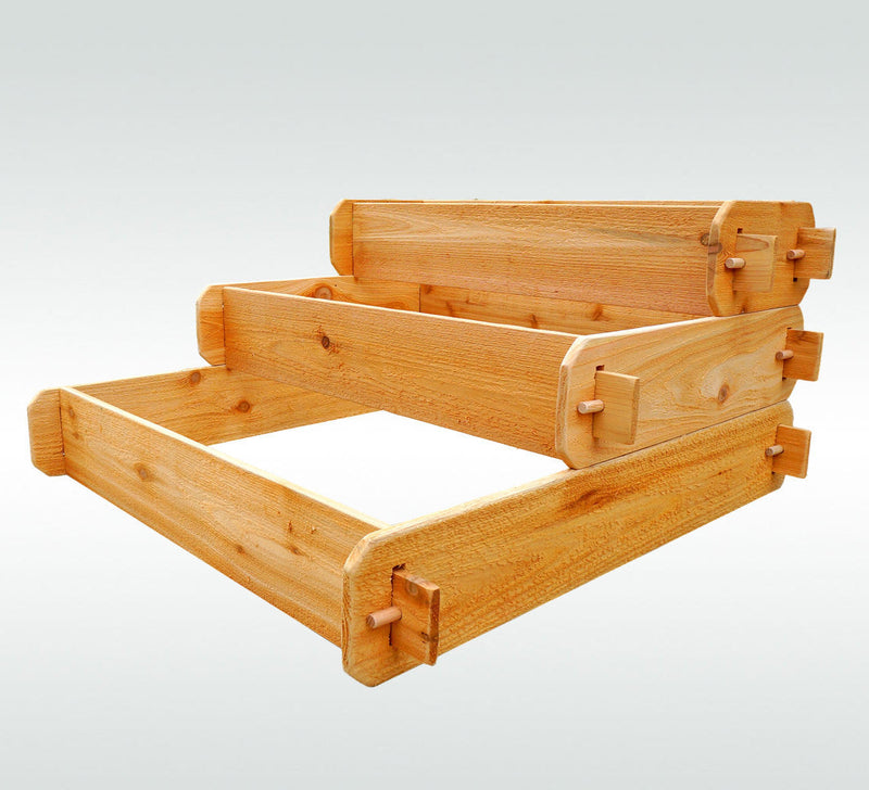 Load image into Gallery viewer, Timberlane Gardens Raised Garden Bed Kit 3 Tiered (1x3 2x3 3x3) Select Cedar Elevated Planter
