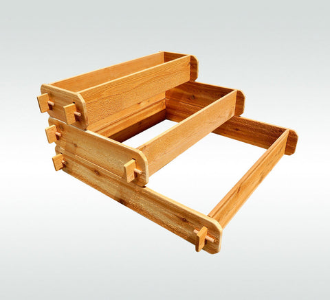 Timberlane Gardens Raised Garden Bed Kit 3 Tiered (1x3 2x3 3x3) Select Cedar Elevated Planter, additional product view 2