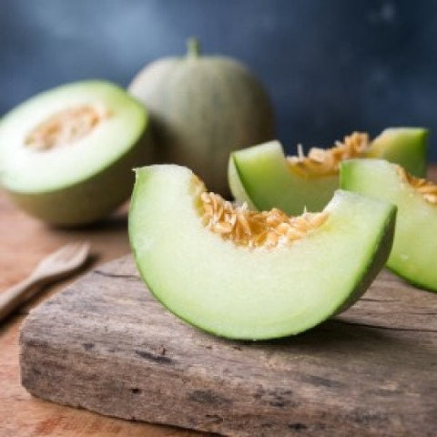 Heirloom Organic Tam Dew Honeydew Melon seeds package, GrowTime Garden Supply