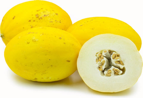 Rare Heirloom Organic Canary Melon seeds package, GrowTime Garden Supply