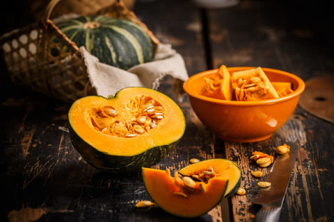 Heirloom Organic Black Forest Kabocha Squash seeds package, GrowTime Garden Supply