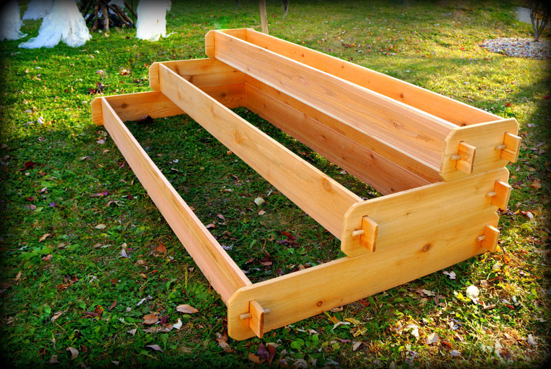 Load image into Gallery viewer, Timberlane Gardens Raised Garden Bed Kit Large 3 Tiered (1x6 2x6 3x6) Select Cedar Elevated Planter
