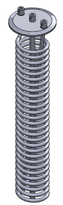 6 Inch Tri-Clamp 30in Column Cooling Coil