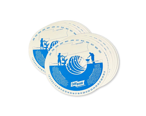 Ten-pack of seven-inch write-in keg collars for labeling kegs.