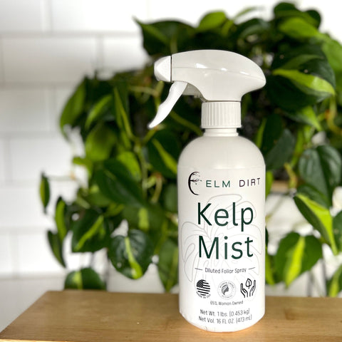 Elm Dirt Kelp Mist foliar spray bottle