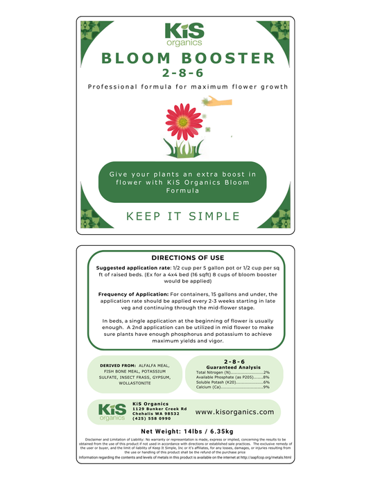 KiS Bloom Booster 2-8-6 Flower Fertilizer for Phosphorus and Potassium