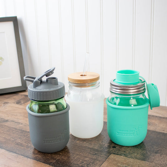 Silicone Sleeve for Regular Mouth Pint 16oz Mason Jars