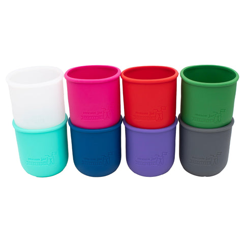 Silicone sleeve for regular mouth pint 16oz Mason jars