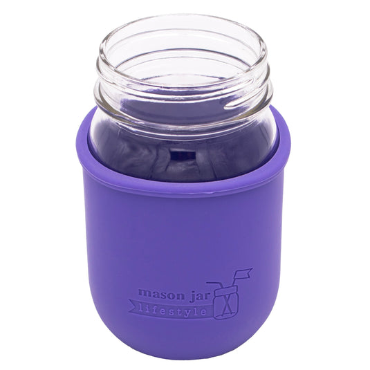 Silicone Sleeve for Regular Mouth Pint 16oz Mason Jars