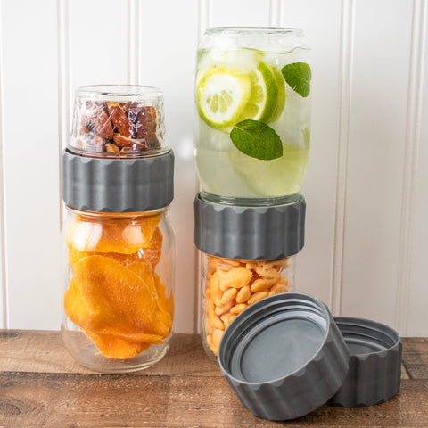 Connector lid, joined jars detail