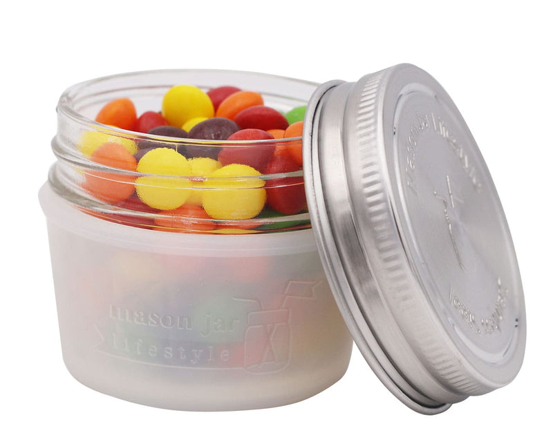 Load image into Gallery viewer, Silicone Sleeve for 4oz Mason Jars
