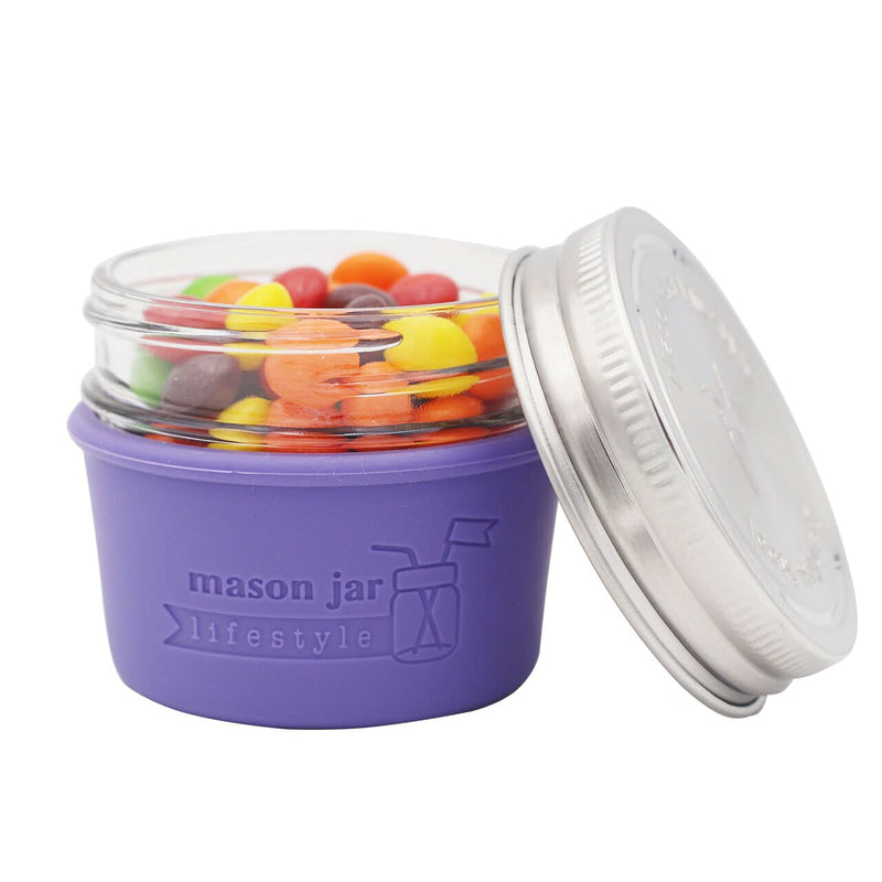 Load image into Gallery viewer, Silicone Sleeve for 4oz Mason Jars
