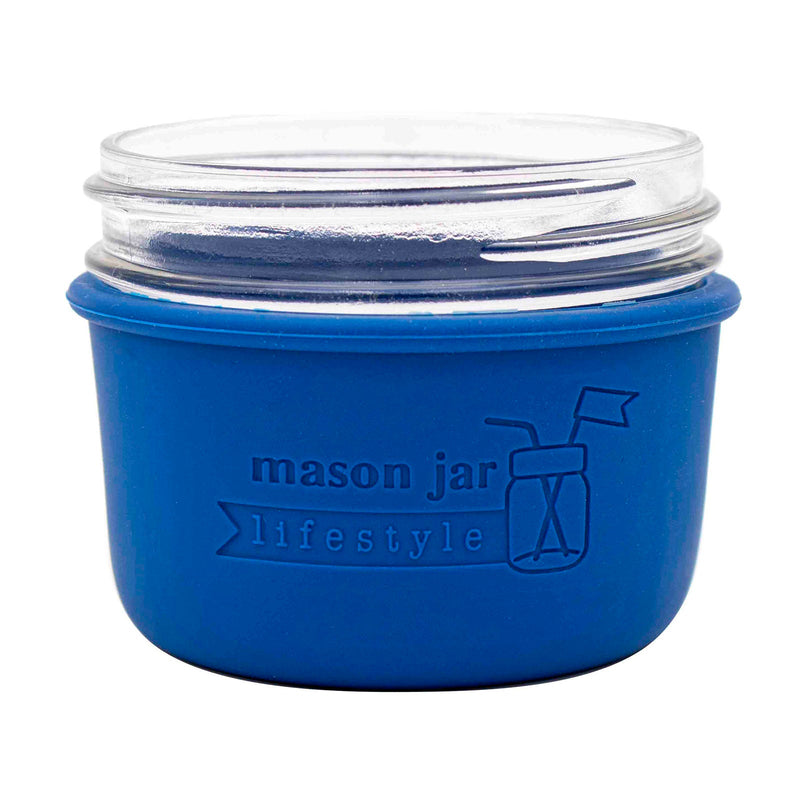 Load image into Gallery viewer, Silicone Sleeve for Wide Mouth Half Pint 8oz Mason Jars
