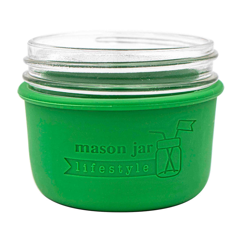 Load image into Gallery viewer, Silicone Sleeve for Wide Mouth Half Pint 8oz Mason Jars
