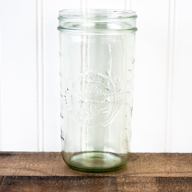 Load image into Gallery viewer, Azure Standard 24oz Wide Mouth Pint &amp; Half Mason Jar
