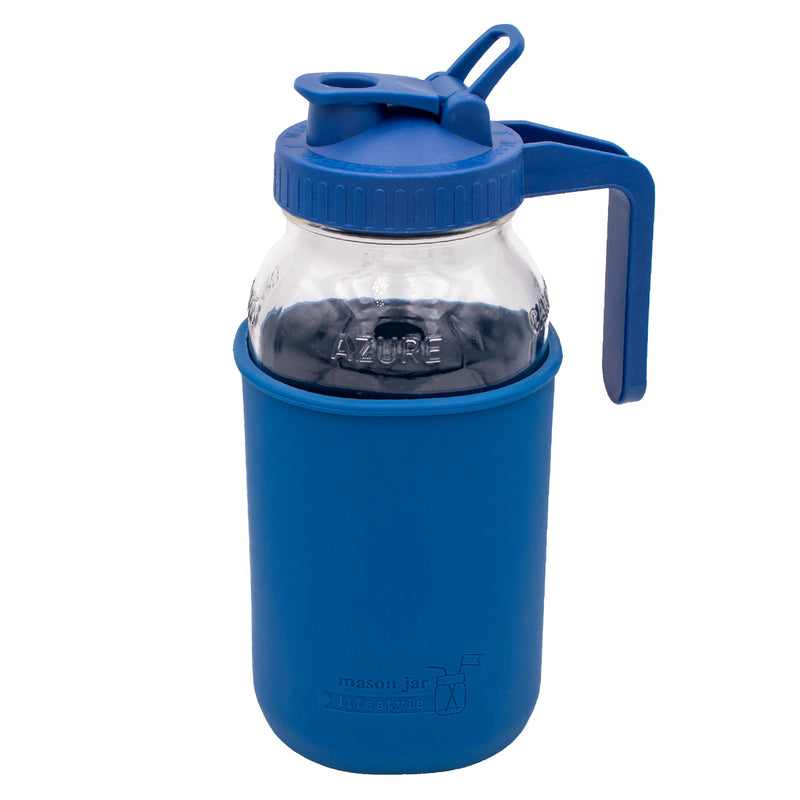 Load image into Gallery viewer, Azure Standard 64oz Wide Mouth Half Gallon Mason Jar
