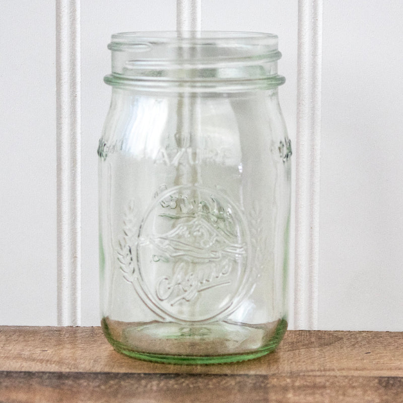 Load image into Gallery viewer, Azure Standard 16oz Regular Mouth Pint Mason Jar
