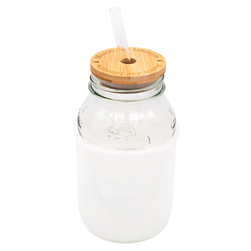 Load image into Gallery viewer, Azure Standard 32oz Regular Mouth Quart Mason Jar
