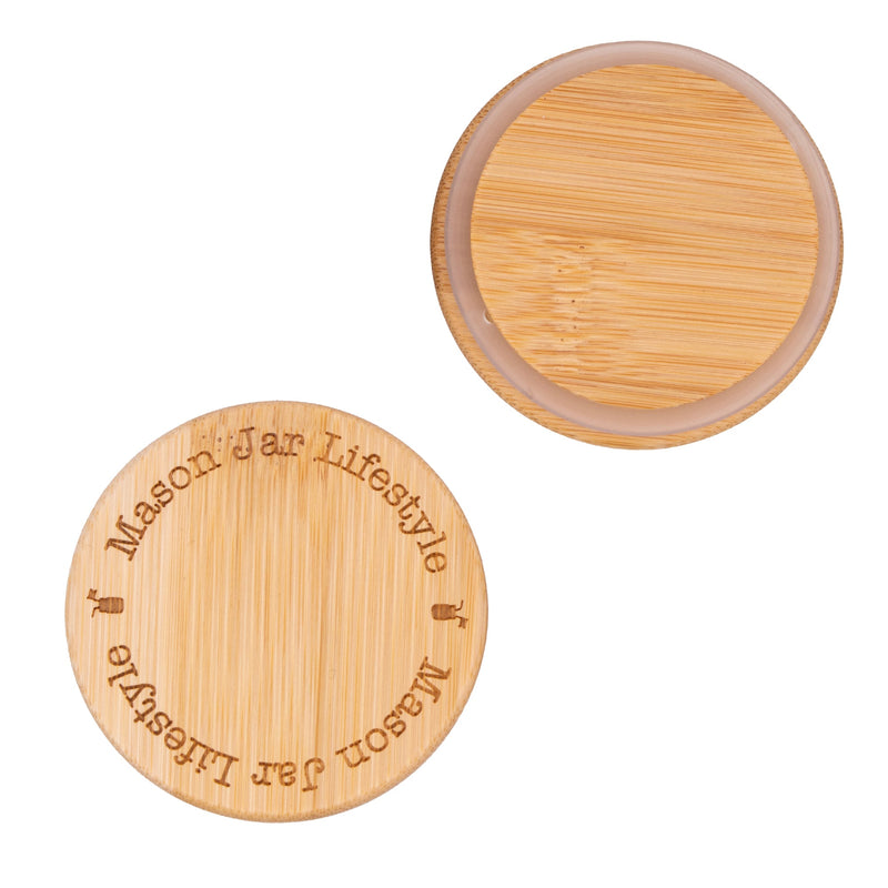 Load image into Gallery viewer, Bamboo Storage Stopper Lids for Mason Jars 6 Pack
