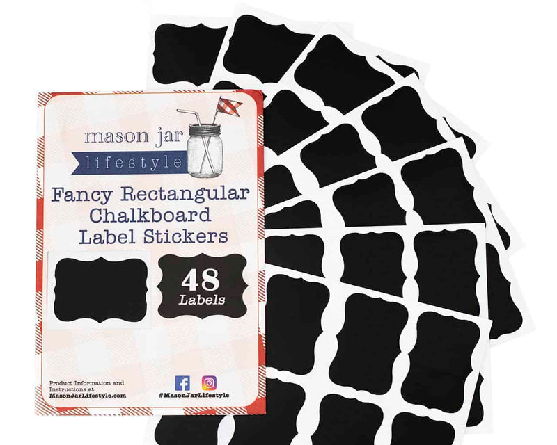 Load image into Gallery viewer, Vinyl Chalkboard Labels Stickers 48 Pack, shown in use, view 5
