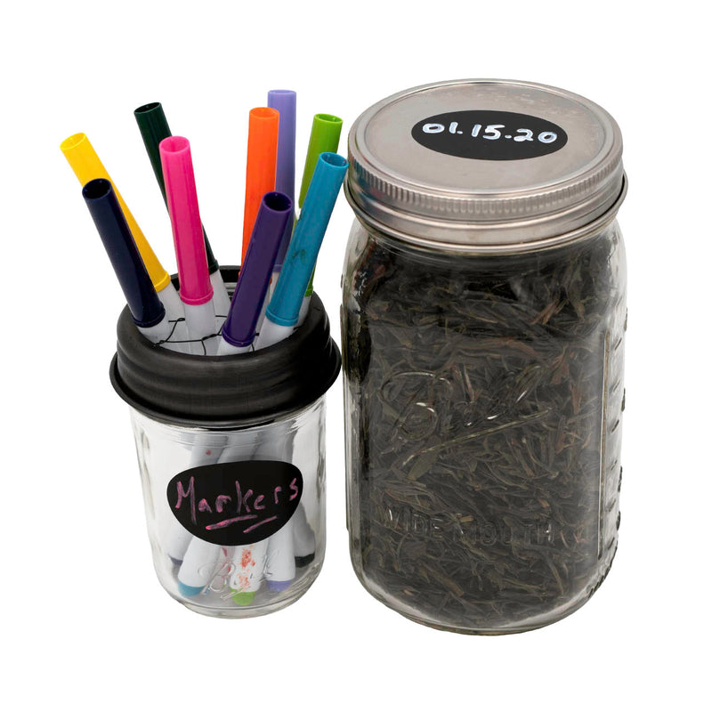 Load image into Gallery viewer, Vinyl Chalkboard Labels Stickers 48 Pack, shown in use, view 9
