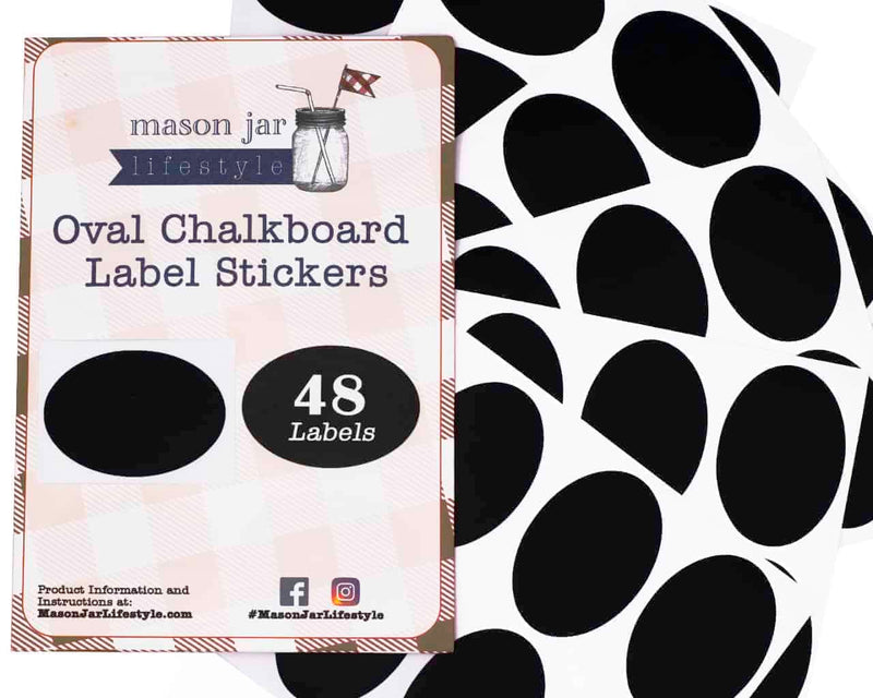 Load image into Gallery viewer, Vinyl Chalkboard Labels Stickers 48 Pack, shown in use, view 4
