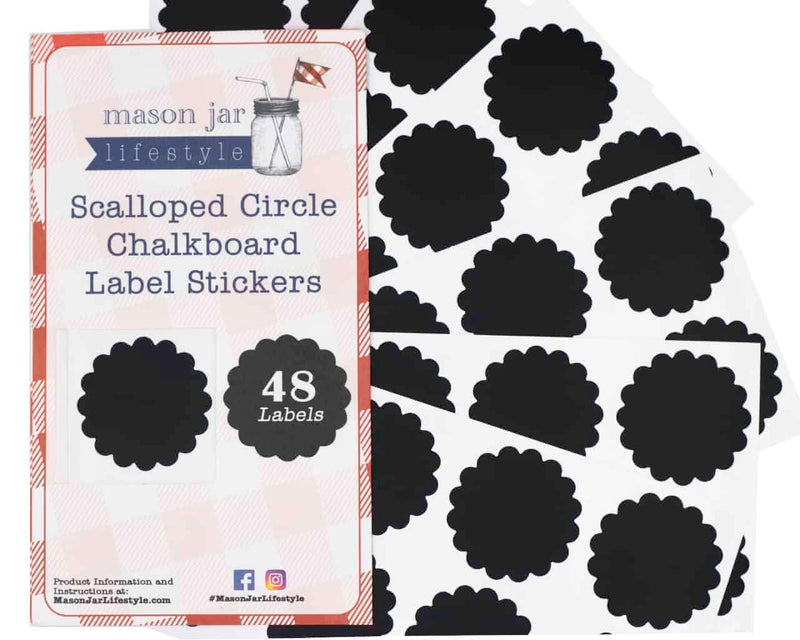 Load image into Gallery viewer, Vinyl Chalkboard Labels Stickers 48 Pack, shown in use
