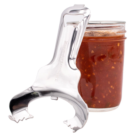 Mason jar dent-free lid opener, stainless steel