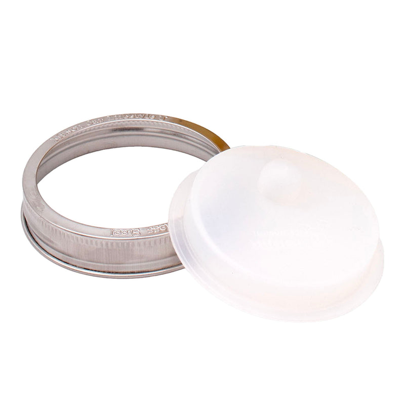 Load image into Gallery viewer, Silicone Fermentation Airlock Valve Lid With SS Band for Wide Mouth Mason Jars
