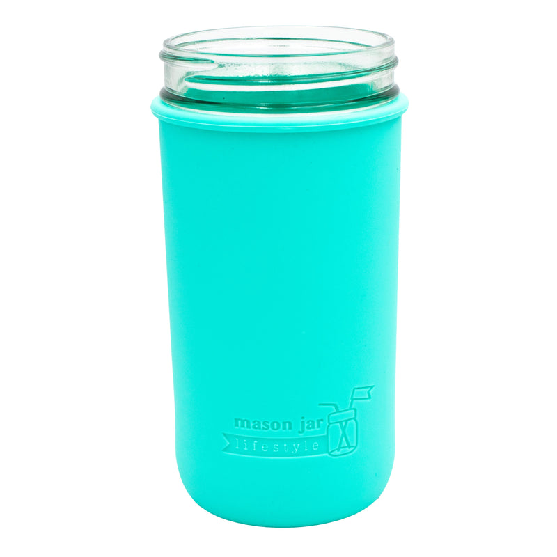 Load image into Gallery viewer, Silicone Sleeve for Pint &amp; Half 24oz Mason Jars
