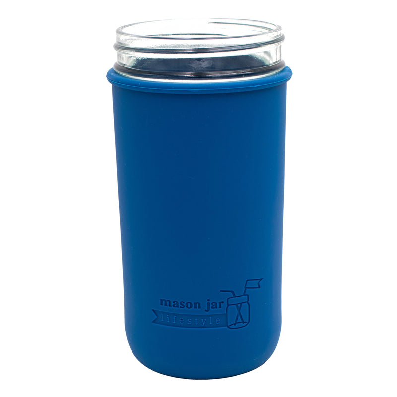 Load image into Gallery viewer, Silicone Sleeve for Pint &amp; Half 24oz Mason Jars
