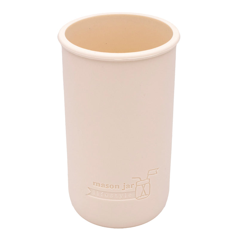 Load image into Gallery viewer, Silicone Sleeve for Pint &amp; Half 24oz Mason Jars, shown in use, view 30
