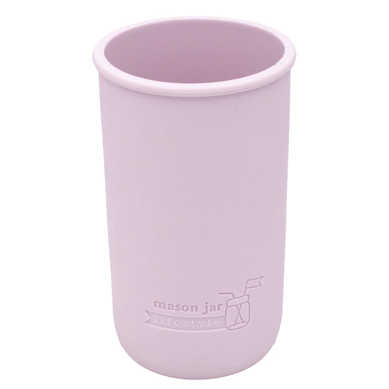 Load image into Gallery viewer, Silicone Sleeve for Pint &amp; Half 24oz Mason Jars, shown in use, view 33
