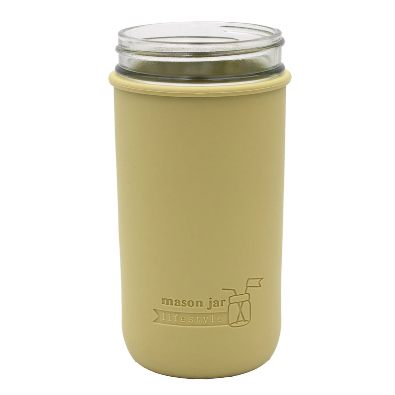 Load image into Gallery viewer, Silicone Sleeve for Pint &amp; Half 24oz Mason Jars, shown in use, view 39
